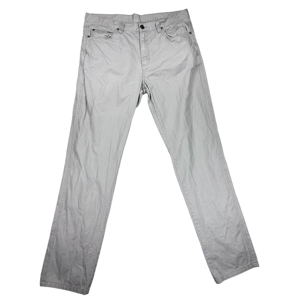 Nat Nast Mens Grey 100% Cotton 5-Pocket Straight Leg Pants 36x34 RN 136581